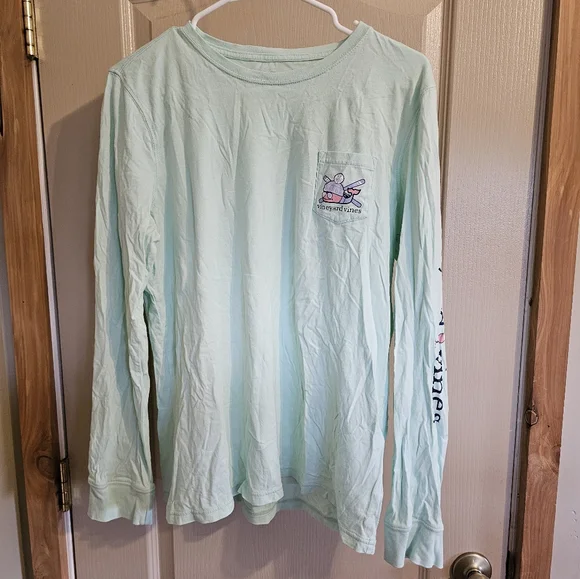 Vineyard Vines Large Long Sleeve T Shirt Winter Theme - Picture 3 of 5